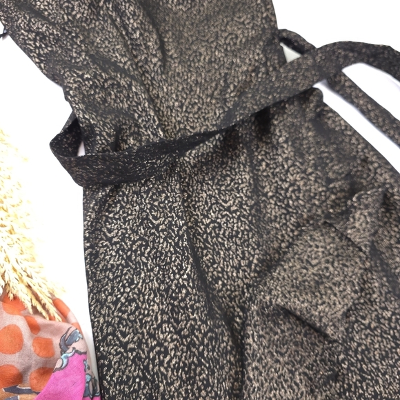 Calvin Klein Elegant Black Gold Sleeveless Poly Blend Formal Dress Sz 4 - Picture 5 of 11